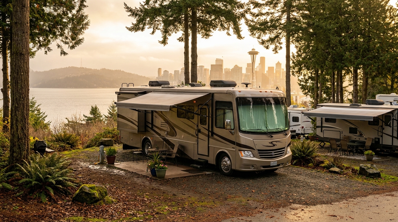 Map for Long-Term RV Camping in Seattle - Monthly Sites 2026